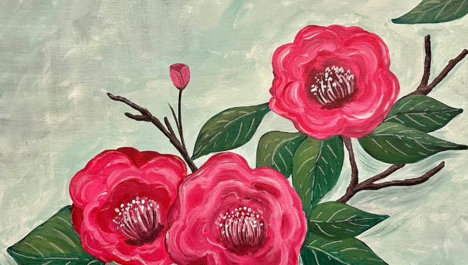 camellia paint and sip